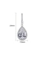 thumb Copper With Platinum Plated Simplistic Water Drop Drop Earrings 2