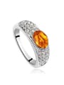 thumb Simple Cubic Shiny austrian Crystals Alloy Ring 4