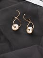 thumb Alloy With Rose Gold Plated Simplistic Round Hook Earrings 0