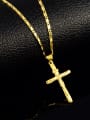 thumb Luxury 24K Gold Plated Cross Shaped Copper Necklace 1