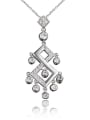 thumb High Quality Platinum Plated Figure Eight Zircon Necklace 0