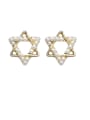 thumb Alloy With Gold Plated Simplistic Star Stud Earrings 0
