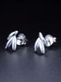 thumb Tiny 925 Sterling Silver Rice Stud Earrings 0