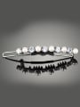 thumb Simple Artificial Pearls White Zirconias Copper Hairpin 0