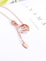 thumb Copper With Rose Gold Plated Cute Cat Necklaces 2