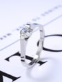 thumb Fashion Rhinestone Titanium Smooth Ring 2