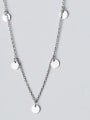 thumb 925 Sterling Silver With 18k White Gold Plated Trendy Round Necklaces 2