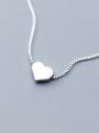 thumb Women Elegant Heart Shaped S925 Silver Necklace 0