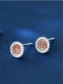thumb 925 Sterling Silver Delicate Round Stud Earrings 0