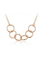 thumb Personality Rose Gold Round Shaped Pendants Necklace 0