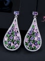 thumb Alloy With Platinum Plated Fashion Water Drop Cluster Earrings 2