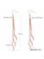 thumb Stainless Steel With Rose Gold Plated Fashion frosted wave Earrings 2