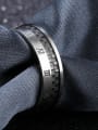 thumb Personalized Roman Numerals Titanium Ring 2