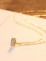 thumb Sterling silver plated 18K gold Zircon Necklace 0