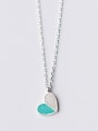 thumb Elegant Heart Shaped Glue S925 Silver Necklace 1