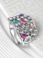 thumb Colorful Austria Crystal Platinum Plated Ring 1