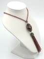 thumb Natural Crystals Agate stone Sweater Beads Chain 2