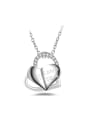 thumb Fashion Heart shaped Pendant Copper Necklace 0