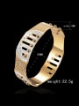 thumb Exaggerated Cubic Zirconias Gold Plated Copper Band Bracelet 3