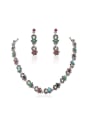 thumb Bohemia Ethnic style Colorful Cubic Resin stones Alloy Two Pieces Jewelry Set 0