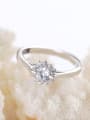 thumb Micro Pave Zircon Flower Fashion Ring 2