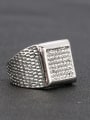 thumb Personalized Cubic Crystals Silver Plated Alloy Ring 1