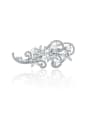 thumb Copper inlaid AAA zircon synthetic pearl shaped Brooch 0