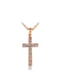 thumb Trendy Cross Shaped Austria Crystal Necklace 0
