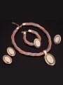 thumb Alloy Imitation-gold Plated Fashion Oval-shaped Four Pieces Jewelry Set 1
