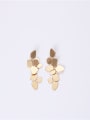 thumb Titanium With Gold Plated Personality Geometric Drop Earrings 1