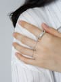 thumb 990 Sterling Silver Simplistic Glossy Free size Rings 2