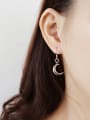 thumb Sterling Silver Fashion moon ear Earrings 1