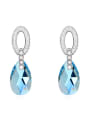thumb Simple Tiny Cubic Water Drop austrian Crystals-covered Alloy Stud Earrings 2