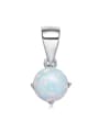 thumb Simple Round Opal stone 925 Silver Pendant 0