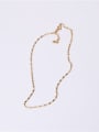 thumb Titanium With Gold Plated Simplistic Short clavicle Necklaces 4