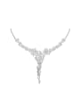 thumb Fashion Elegant Artificial Pearls Zircon Necklace 0