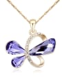 thumb Exquisite Elegant austrian Crystals Butterfly Pendant Alloy Necklace 1