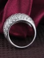 thumb Exquisite 18K White Gold Plated Geometric Zircon Ring 1