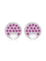 thumb Lovely Small Round Amethyst Stud Earrings 0