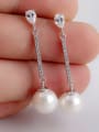 thumb New Tassels Pearls And Zircon drop earring, 2