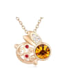 thumb Personalized Zodiac Rabbit Cubic austrian Crystals Alloy Necklace 0