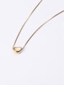 thumb Titanium With Gold Plated Simplistic Smooth Geometric Necklaces 2