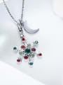 thumb Snowflake Shaped Multi-color Crystal Necklace 2