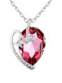 thumb Fashion Heart austrian Crystal Love Alloy Necklace 3