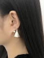 thumb Fashion Chinlon Tassels Freshwater Pearl Silver Stud Earrings 1