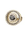 thumb Retro style Resin stone Rhinestones Round Alloy Ring 0