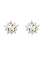 thumb Fashion Shiny Star austrian Crystals Alloy Stud Earrings 0