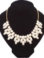 thumb Fashion Marquise stones-studded Gold Plated Alloy Necklace 0