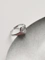 thumb Pure silver white water-drop zircon ring 0