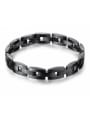 thumb Stainless Steel With Black Gun Plated Simplistic Geometric Bracelets 0